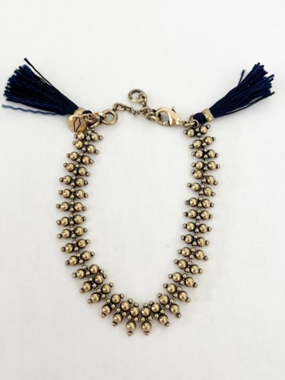 Chloe + Isabel Navy Tassel + Chain Bracelet